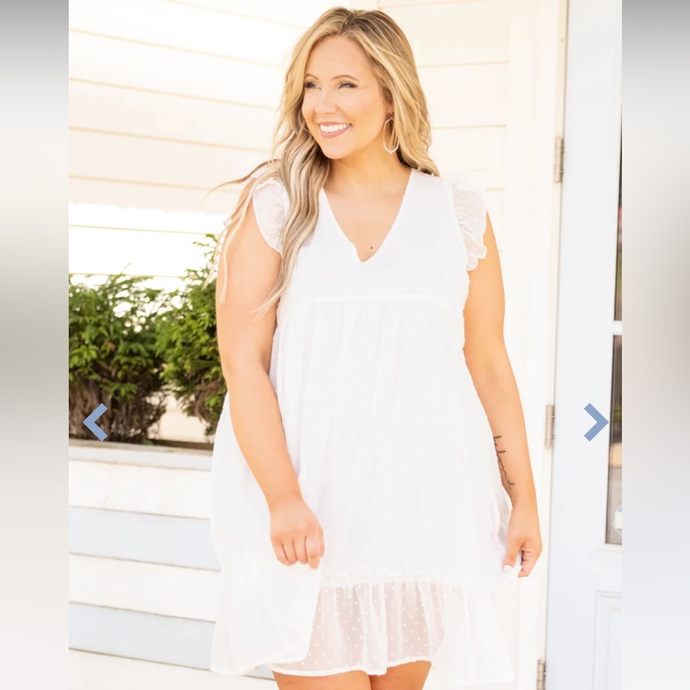 Chic Soul Sweet Baby Dress White 4X